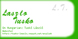 laszlo tusko business card