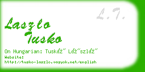 laszlo tusko business card